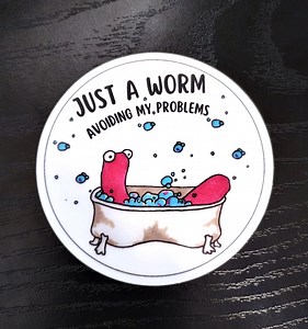 Emotional Support Worm - Bath Time - Etsy Canada