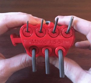 29K views · 64 reactions |  Allen key holder that print in place with no supports!  3D model: https://bit.ly/3mO7ZSV  Designed by cooknadam | Cults. | Facebook