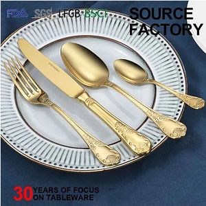 [Hot Item] Retro Style Stainless Steel Western Restaurant Cutlery Set Metal Steak for Parties