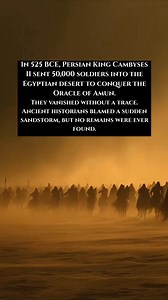 In 525 BCE, King Cambyses II of Persia marched 50,000 men into the Egyptian desert. They never came back. No bones. No weapons. No trace. To this day, their fate remains a mystery. #AncientMystery #Historyrevived #HistoryReel #Cambyses #DesertSecrets #RealHistory #HistoricalMysteries #DidYouKnow | The War Room