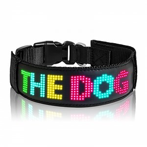 [Hot Item] USB Rechargeable LED Lights Pet Dog Collar Custom Pets Accessories Safety Reflective Collar
