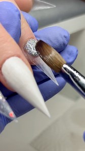 11 reactions | PRETTY WHITE AND SILVER NAILS #ACRYLICNAILS #STILETTONAILS #NAILART #NAILS | Sarah's Nail Secrets | Facebook