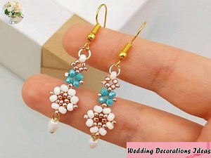 61K views · 4K reactions | How to Make Elegant Bridal Earrings #3 | Wedding Decoration Ideas | Facebook