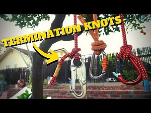 HOW TO TIE TERMINATION KNOTS- Intro to Tree Climbing W/ Bino H & Noah Pt.8