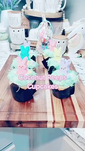 Coconut Peeps Easter Cupcakes - Yummy and Fun to Make! Click Here: https://amzn.to/3KuZIP9 #peeps #easter2023 #easterrecipes #EasterTreats #eastercupcakes #amazonhome #amazonkitchen #easterdessert | Hangin With Haley