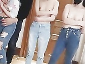 Hong Kong Protesters 3 girls 1 guy