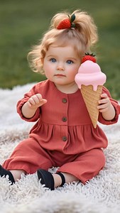 905 reactions · 43 shares | Cute baby girl eating ice cream.#baby #babyeating #ai #icecream #fyp | Kids Kidut | Facebook