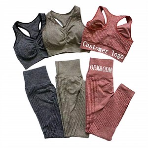 [Hot Item] Sport Wear 2 Piece Breathable Workout Clothing Women Yoga Gym Wear Set for Home