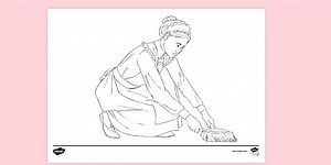 Scullery Maid Colouring Sheet