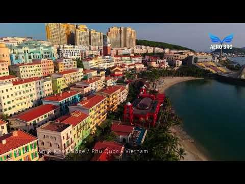 Aero Bro flying over Sunset Town and Kiss Bridge