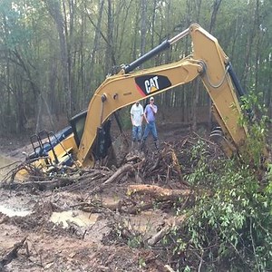 Stuck Trackhoe Excavator Buried Rental Disaster Caterpillar | Assassins