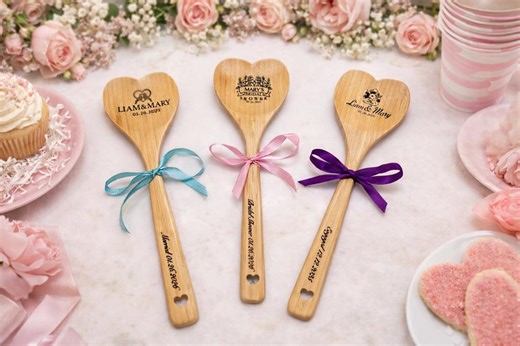 Bridal Shower Gift, Engraved Wooden Spoon, Recipe for Love, Wedding Shower Favor, Kitchen Gift, Wedding Spoon Gift, Wedding Favor Wood Spoon - Etsy