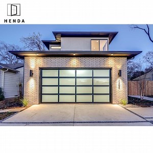[Hot Item] Factory Direct America Standard Customized Aluminum Frosted/Tinted Tempered Glazed Automatic Remote Control Roller Shutter Aluminium Glass Garage Door