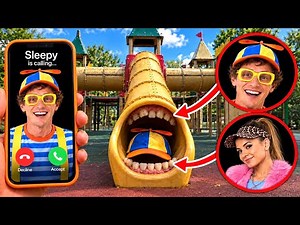 KIWI FIUND SLEEPY and ms. MILA and NIKKI / SLIDE EATER vs all friends SLEEPY.EXE in real life