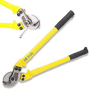 Cable Cutters,18" Wire Cutters Heavy Duty,for DIY Projects, Metal Cutting, and Electrical Wire Cutting - Made of Quality Steel with Ergonomic Design for Professional and Clean Cuts - Amazon.com