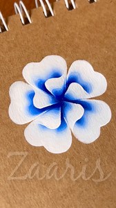 531K views · 5K reactions | 﫶Simple BLUE flower painting idea using acrylic paints and simple angular brush strokes 冀 #blueflower #brushstrokes #flowerpainting #PaintingIdeas #viralreelschallenge #acrylic #positivevibesonly | Zaaris | Facebook