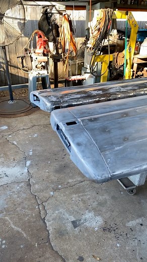 Work still continues on the 1967 Ford truck bed fabrication. Filled over 120 fastener holes so far to achieve the smooth look when completed. Took both bump-sides down to bare metal for rust treatment. Next week it all goes back together. Please follow me for more unique updates! #brocktillmanscustomfabrication #fabrication #weldernation #magician #metalwork #fabshop #welderlife #welder #metalfabrication #bodyshop #bodyshoplife #hotrodshop #McFarlandRacing #artist #art #beauty #baremetal #bumpsi