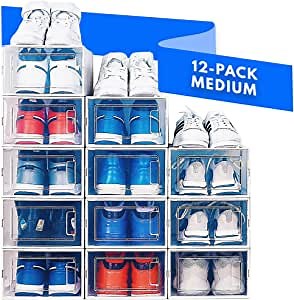 Shoe Organizer Shoe Storage Boxes, Shoe Boxes Clear Plastic Stackable, Shoe Organizer Closet, Clear Shoe Boxes Stackable, Shoe Storage Organizer Plastic Shoe Boxes Lids, Shoe Box Shoe Rack Organizer
