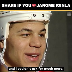 Calgary Flames legend and Canadian Olympic hero Jarome Iginla has announced his retirement. 🇨🇦🏒 During the first intermission of his second ever NHL game, an 18-year-old Iginla talks about entering the NHL during the playoffs while skating alongside Theoren Fleury and German Titov. Later in the game he would score the his first career goal past Hall of Famer Ed Belfour. Congrats on a phenomenal career, Jarome! | CBC