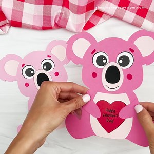 🐨 Valentine Koala Craft ✂️ Get the template on the blog | Simple Everyday Mom