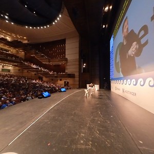 Video backstage at the WordCamp Europe 2023 keynote #WCEU #WCEUKeynote | WordPress