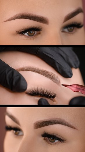 The face-changing technique recipe 😳 Eyebrows play a big role on our face, so they can change a face very much!☝🏼Just look at this before and after!🤩 This is the result immediately after the procedure. The technique was performed in 2️⃣ pigment shades. It is a gradient powder brow technique and the gradient here is positioned along the lower lash line. I performed the procedure using hatching, blending and stippling hand movements. ✍🏼 How would you rate the difference “before” and “after” on
