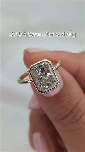 3ct lab grown diamond ring.