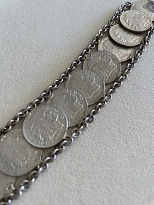 Estate Vintage Colombian Peso Silver Coin Bracelet .900 Silver Historical Currency Collectible Jewelry - Etsy