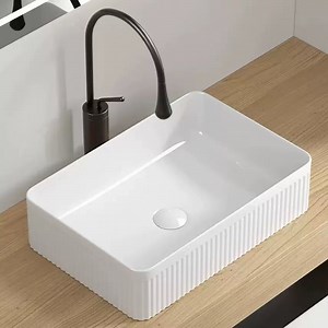 [Hot Item] Cupc Ceramic Countertop and Balcony Basin Square Artistic Basin