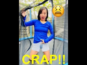 PEEING and TRAMPOLINE!! 😳 #PEE #PEEING #SHORTS