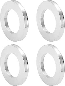 Car Wheel Hub Centric Rings OD 93.1mm to ID 56.6mm Wheels Center Shaft Shock Absorbing Hubrings Aluminum Alloy Silver Tone Durable