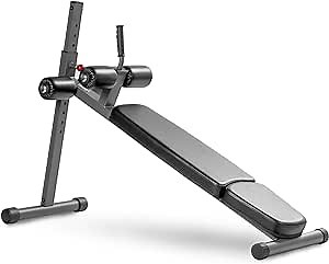 XMARK Adjustable Decline Ab Workout Bench for Sit Ups, Crunches, Abdominal Muscles Exercise, 12-Position XM-7608
