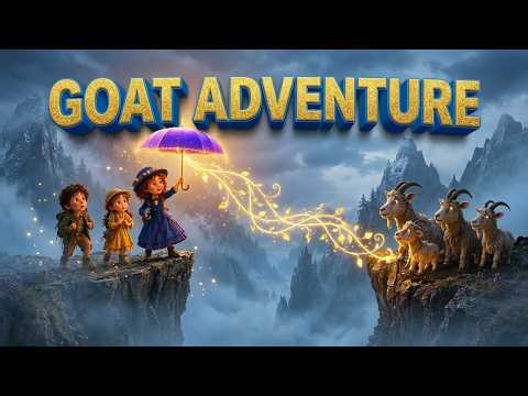 🏔️🐐 Sandy, Alex & Laura — The Mountain Goat Adventure 🐐🏔️ magical umbrella fantasy magical stories