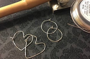 27 reactions | These hammered wire heart earrings are great for anyone who wants to dive into jewelry making. Learn the basics for shaping and hammering your wire to make custom jewelry! | Crafty Chica by Kathy Cano-Murillo | Facebook