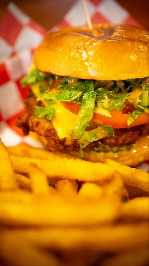 Don’t you know? Bird Is The Word! Roscoe’s Bird’s The Word - Fried Chicken Breast, American Cheese, Romaine, Tomato, Honey BBQ Mayo, Roscoe’s House Made Bread & Butter Pickles, on a Toasted Brioche Bun. | Roscoe's Tavern