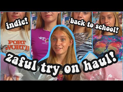 huge ZAFUL back to school try on haul! | brandy melville and indie clothes for cheap!