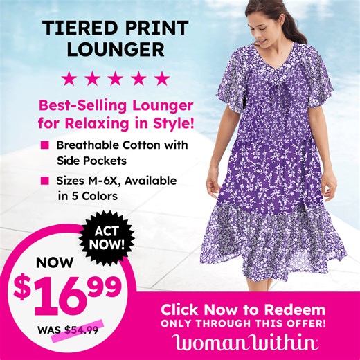 A Favorite for Relaxing in Comfort! Get This Top-Rated Lounger for Just $16.99 Through This Special, Limited-Time Offer! | Woman Within