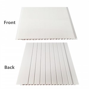 [Hot Item] 20cm Plain Glossy White PVC Plastic Ceiling Wall Sheet Interlocking Liner Panel for House