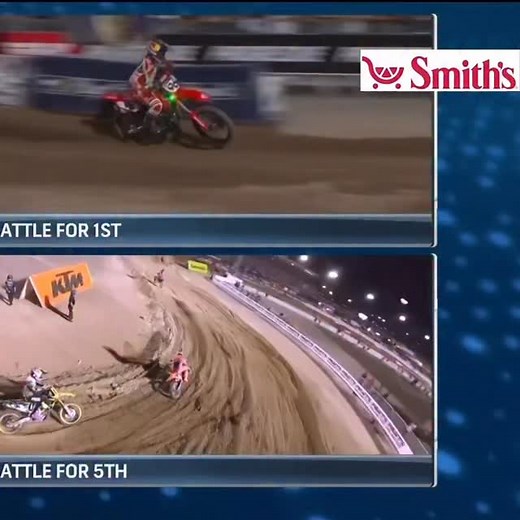 Tomac jumps to the lead! 🚀 🎥 Monster Energy 450 moto 1 fueled by @MySmithsGrocery #SMX #SMXFinal | SuperMotocross