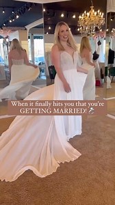 It’s HAPPENING! 💍 👰‍♀️ 💒 Your wedding day is a celebration of your love story. A day to commemorate this chapter in your lives, and join together for the pages that have yet to be written. We believe that every single person deserves to be this excited for their wedding day. No matter what your love story looks like, no matter how you’re choosing to celebrate, we hope you know that we don’t take it lightly that you’ve chosen us to help you find your wedding dress 🥹. We adore every single one