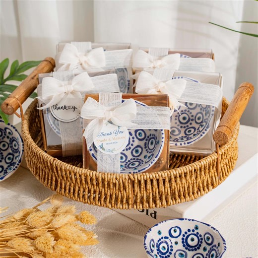 Evil Eye Ceramic Wedding Favor Bowls, Personalized Thank You Gift - Etsy