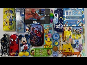 My Latest Cheapest Stationery Collection, Doraemon Pencil Box, Pen, Eraser, Doraemon Stationery