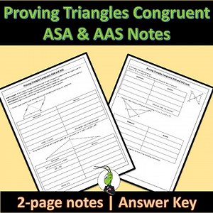 Triangles Congruent ASA AAS Geometry Guided Notes Congruent Triangles Unit