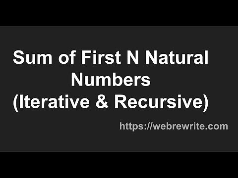 Sum of First N Natural Numbers (Iterative & Recursive Approach)