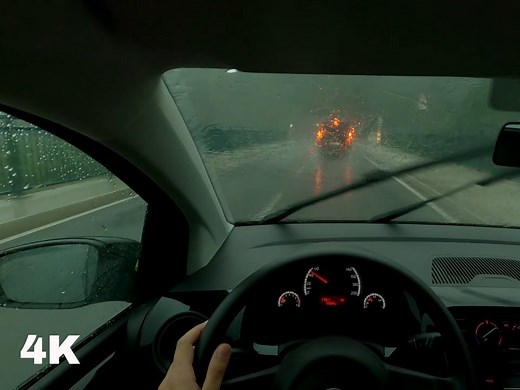 👉【POV第一视角驾驶－雷雨】驾驶老款大众闯入龙卷风暴雨警报－原声纯享ASMR无BGM－德国－１０８０Ｐ