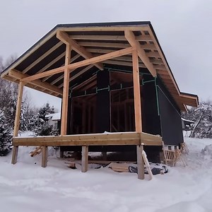 How to build a frame house with your own hands in winter | Bushcraft Camping Technology