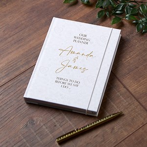Personalised Wedding Planner Book Engagement Gift With Delicate Background - Etsy UK