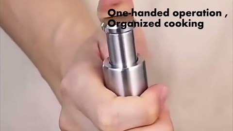 Stainless Steel Salt and Pepper Grinder, One-handed Press-Top Pepper Mill, Premium Stainless Steel Grinding Core, Portable Refillable Salt Grinder, Perfect for Salt, Pepper, and Spices