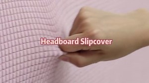 Bed Headboard Slipcover, Shake Fleece Elastic Headboard Protection Cover, Dustproof Cover for Bedroom-Queen, LightGray