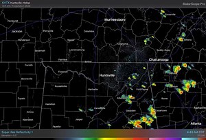 2.4K views · 17 reactions | [5:40AM] A few showers/storms have formed in portions of Dekalb and Jackson county and are moving eastward- bringing moderate to heavy rainfall and a low chance of lightning. If thunder roars, go indoors!⚡️ #HUNwx | US National Weather Service Huntsville Alabama | Facebook
